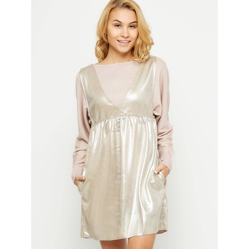 Yups V-neck tunic silver