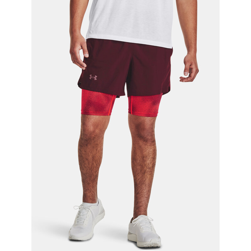 Under Armour Kraťasy UA LAUNCH 5'' 2-IN-1 SHORT-MRN - Pánské