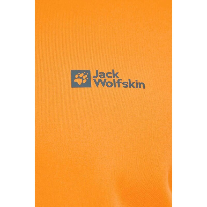 Sportovní mikina Jack Wolfskin Baiselberg oranžová barva