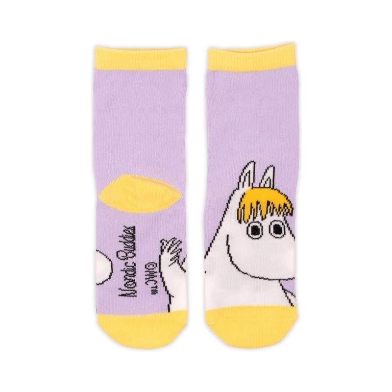 NordicBuddies Finsko Dětské ponožky Snorkmaiden 28-31 lilac yellow