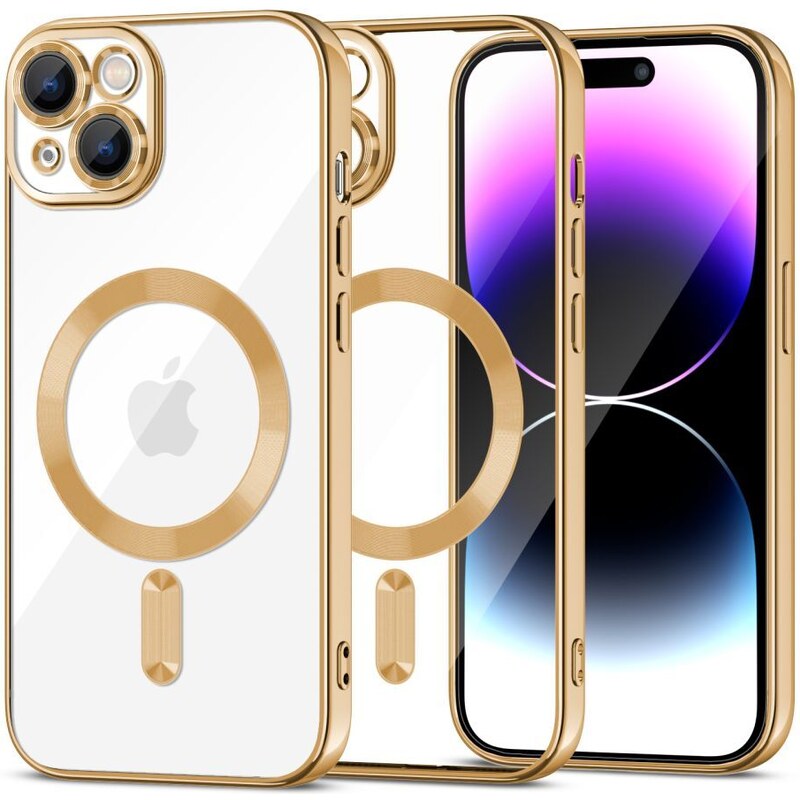 Ochranný kryt na iPhone 15 - Tech-Protect, Magshine MagSafe Gold