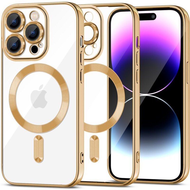 Ochranný kryt na iPhone 15 Pro MAX - Tech-Protect, Magshine MagSafe Gold