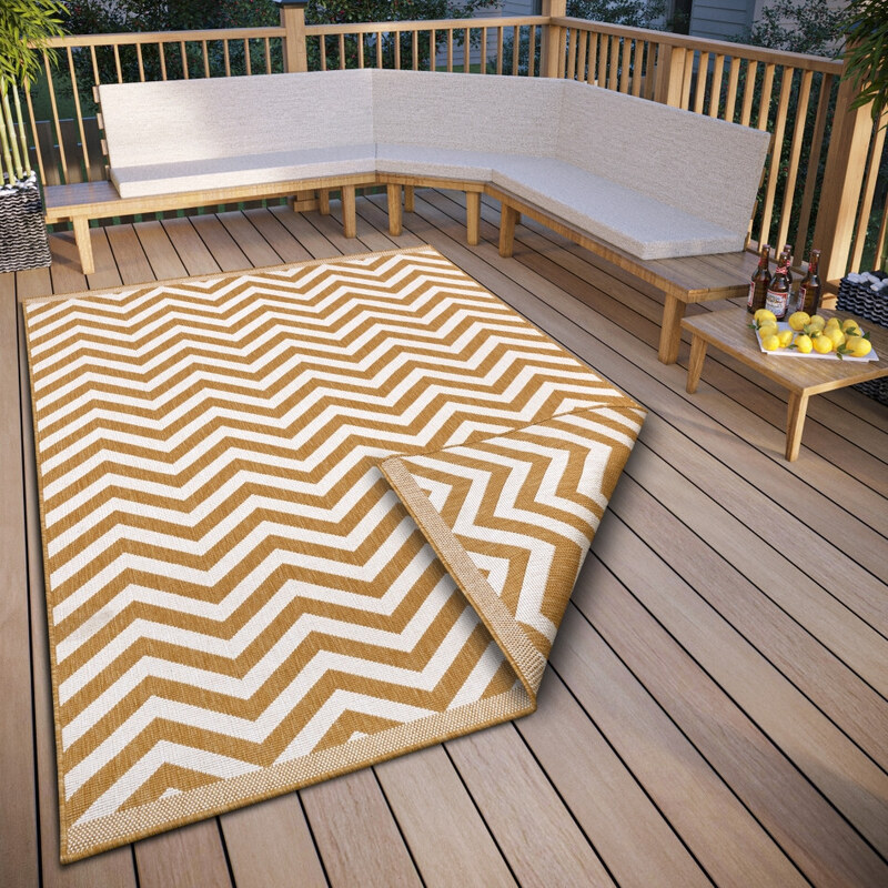 NORTHRUGS - Hanse Home koberce Kusový koberec Twin Supreme 105795 Palma Ochre – na ven i na doma - 80x250 cm