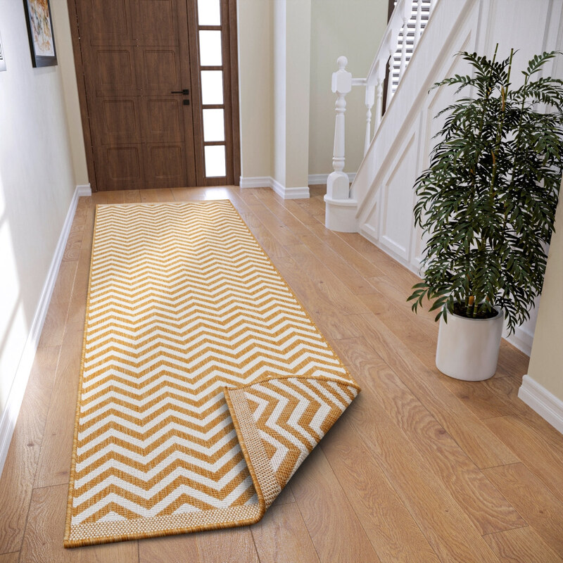 NORTHRUGS - Hanse Home koberce Kusový koberec Twin Supreme 105795 Palma Ochre – na ven i na doma - 80x250 cm