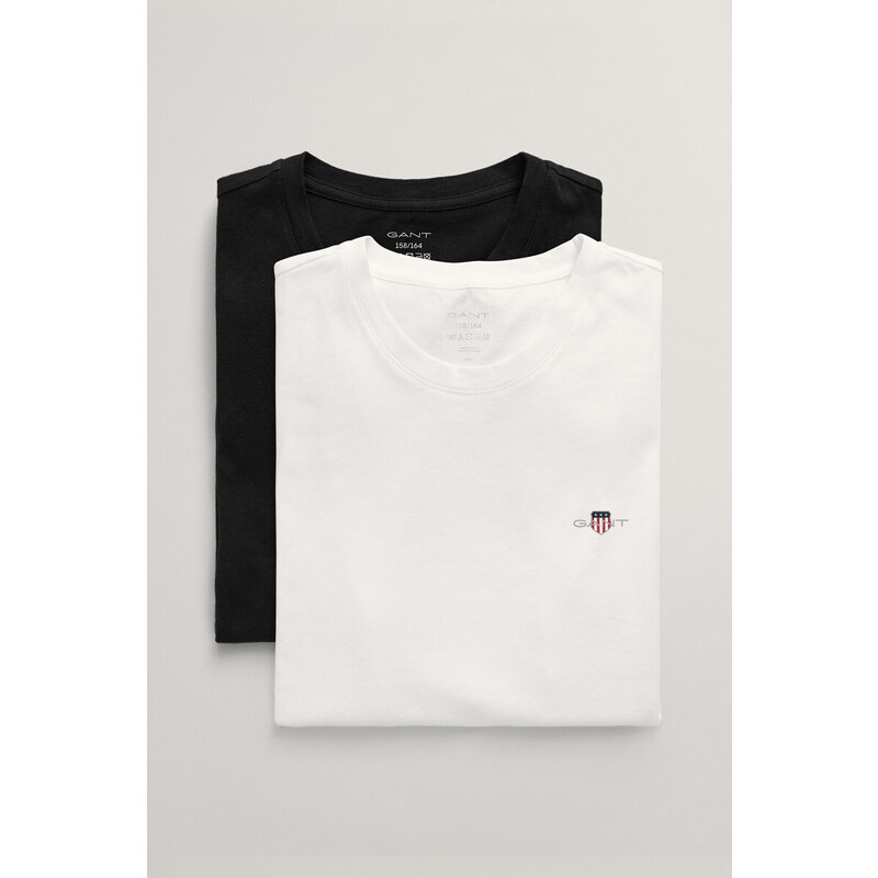 SPODNÍ PRÁDLO GANT C-NECK T-SHIRT 2-PACK černá 146/152