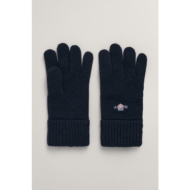 RUKAVICE GANT SHIELD KNIT GLOVES modrá S/M