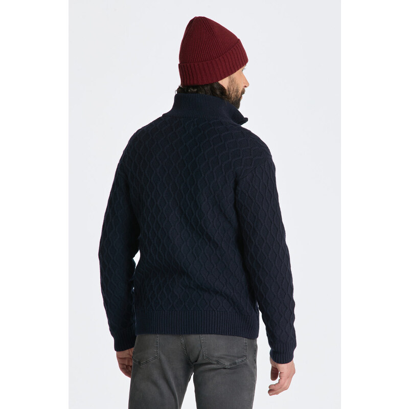 SVETR GANT CABLE ZIP CARDIGAN modrá XS