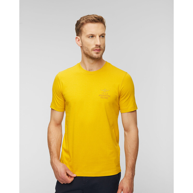 Pánské tričko Aeronautica Militare v Žluté Barvě