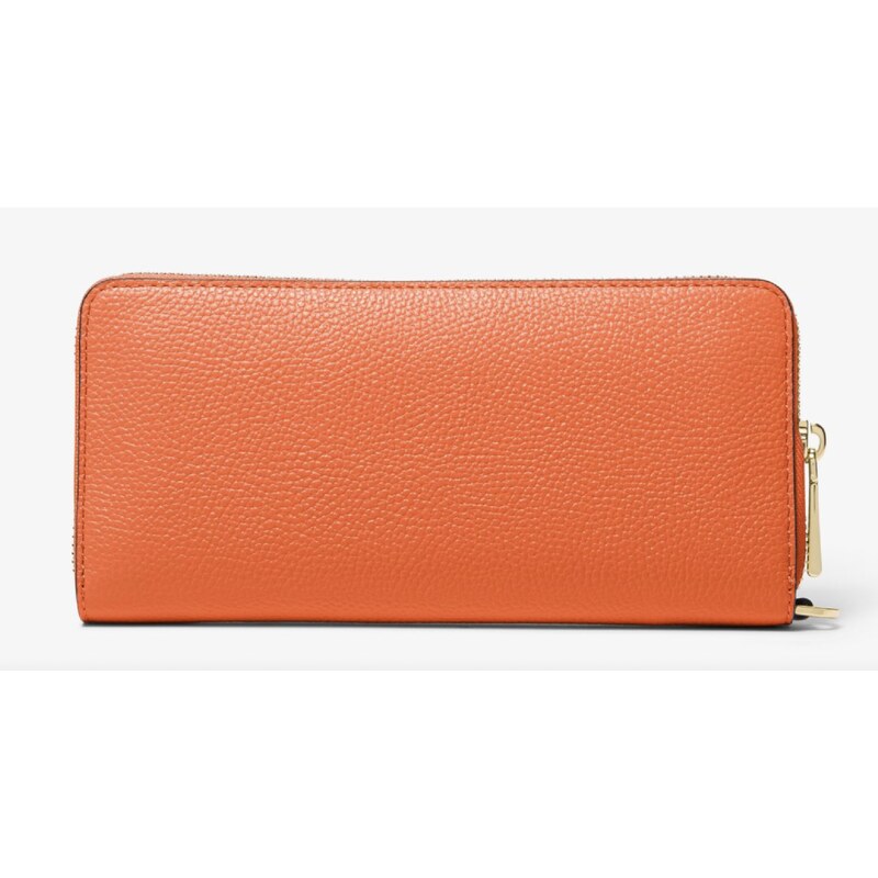 Michael Kors kožená velká peněženka continental wristlet orange