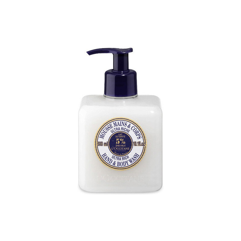 LOccitane En Provence Extra jemné mýdlo na ruce a tělo s 5% bambuckého mléka (Ultra Rich Hand & Body Wash) 300 ml