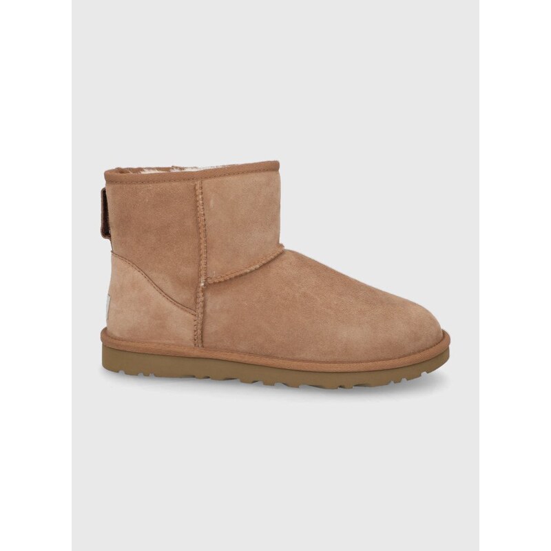 Semišové sněhule UGG Classic Mini pánské, hnědá barva, 1002072.CHE