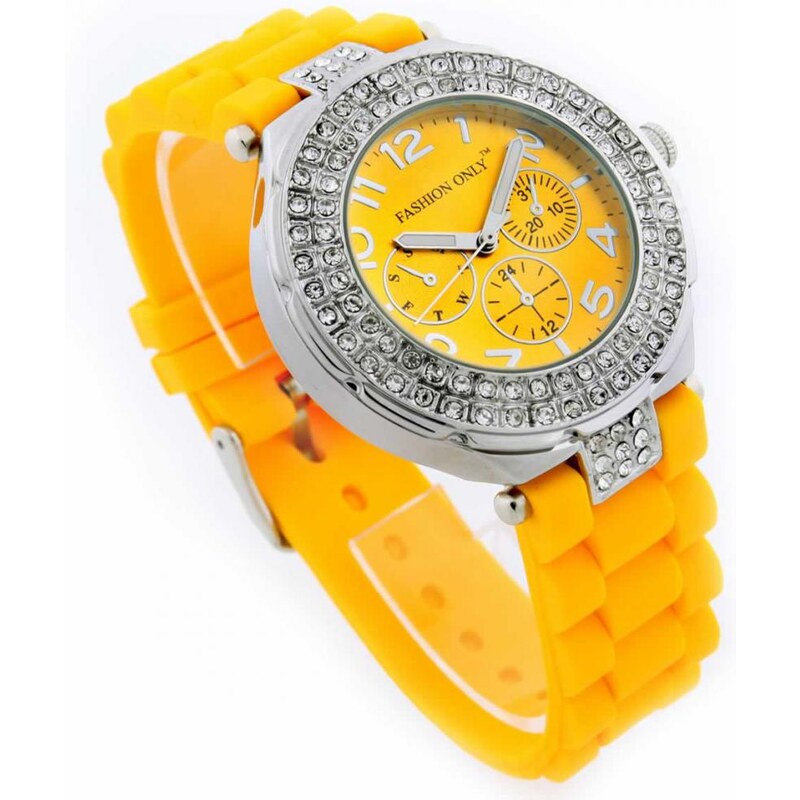 LS Fashion Náramkové módní hodinky LSW001 žluté