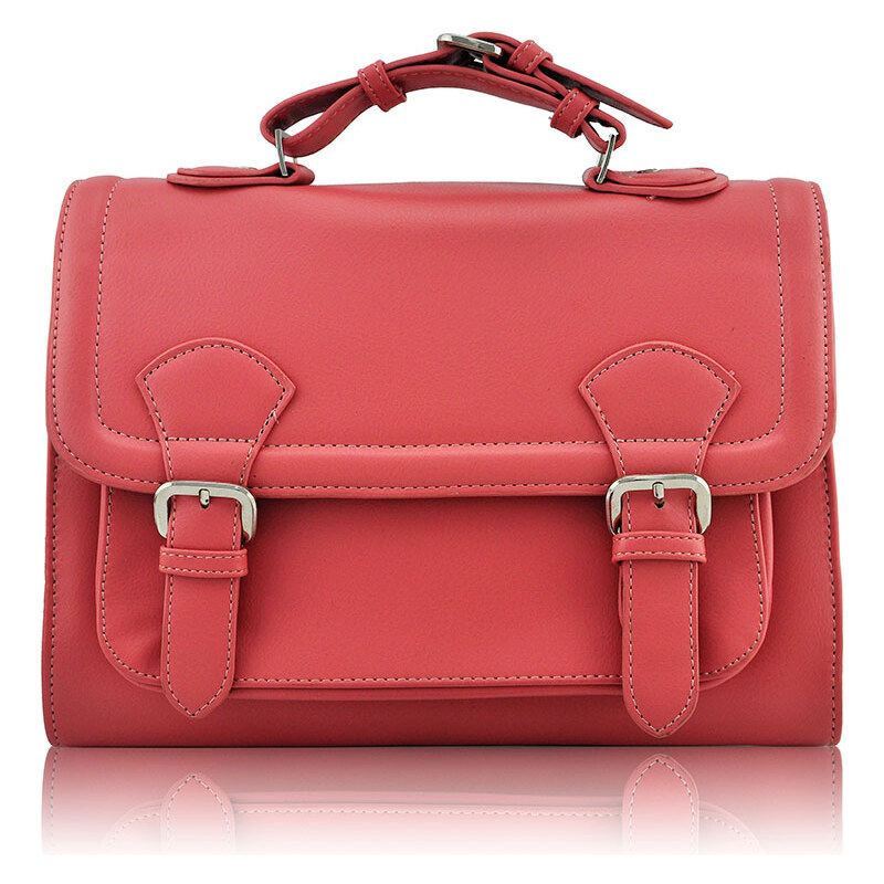 Růžová dámská aktovková kabelka LS Fashion LS00274
