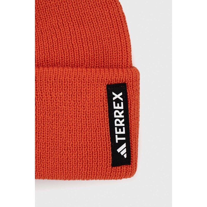 Čepice adidas TERREX oranžová barva, z husté pleteniny, vlněná, HZ0085