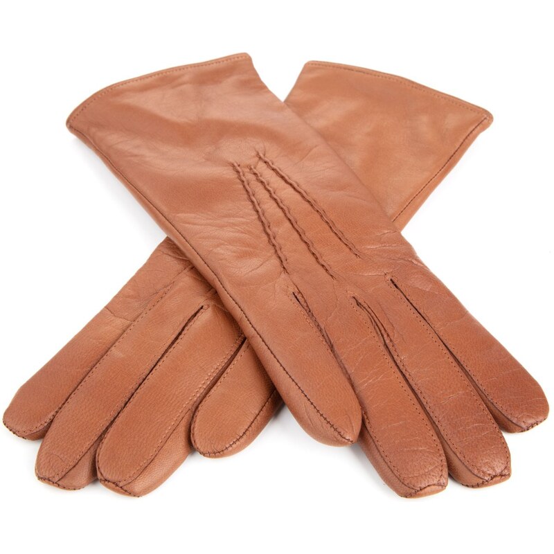 BOHEMIA GLOVES Dámské kožené rukavice s klasickou ruční výšivkou