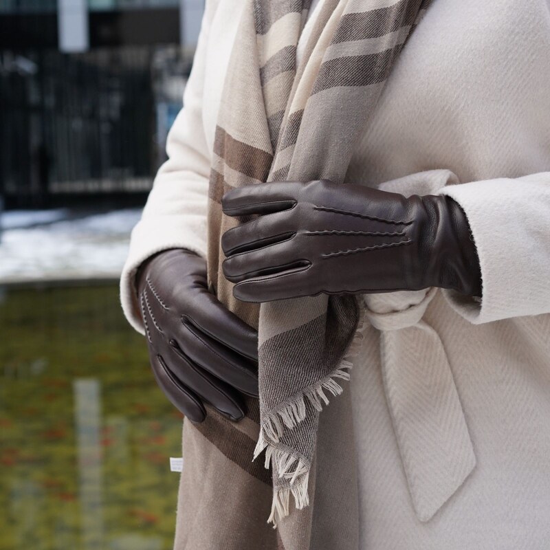BOHEMIA GLOVES Dámské kožené rukavice s klasickou ruční výšivkou