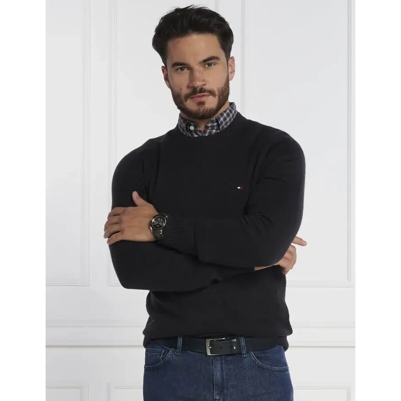 Tommy Hilfiger Vlněný svetr MULTI HTR MERINO CREW NECK | Regular Fit