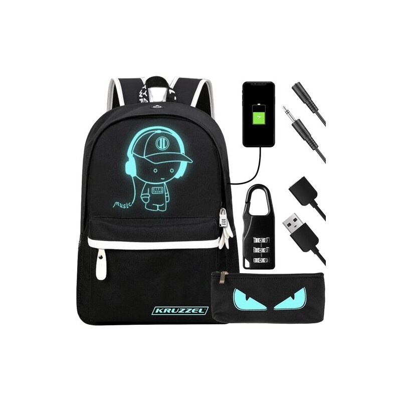 Kruzzel 19374 USB svítící batoh 92035530