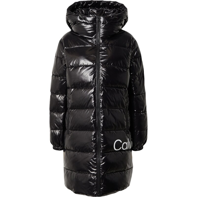 Calvin Klein Jeans Zimní kabát černá offwhite