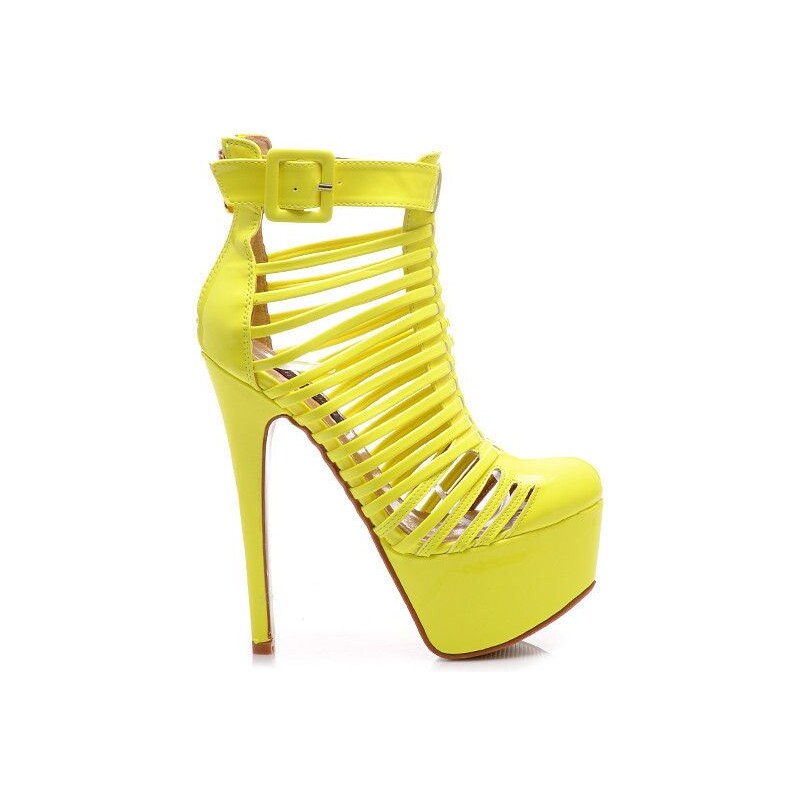 SERGIO TODZI Sexy žluté sandály na platformě 40