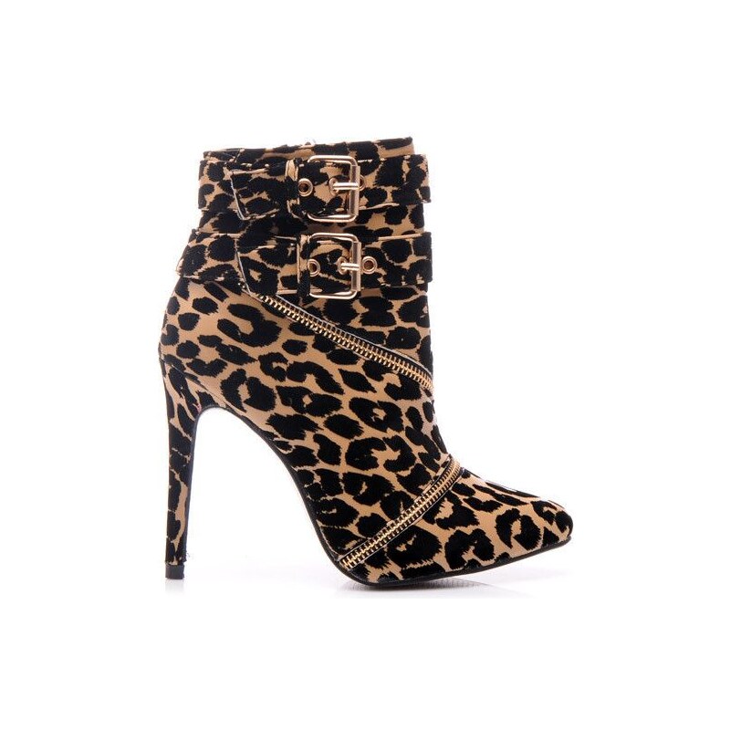 SERGIO TODZI Moderní leopardí kotníčkové boty