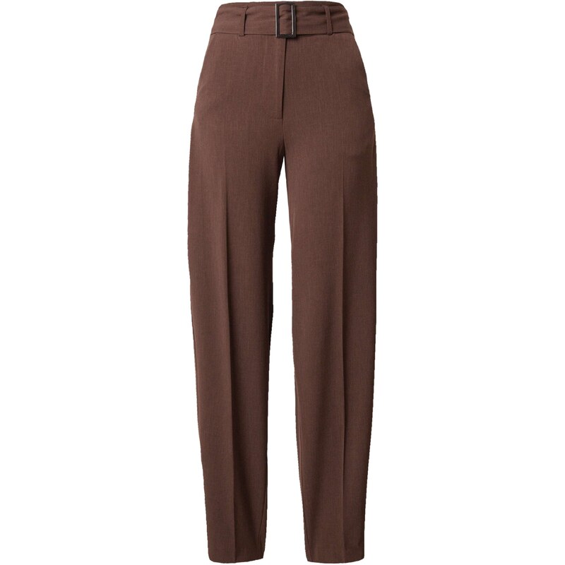 TOPSHOP Kalhoty s puky čokoládová
