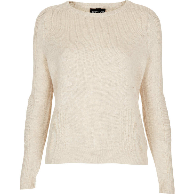 Topshop Knitted Angora Motorcycle Top
