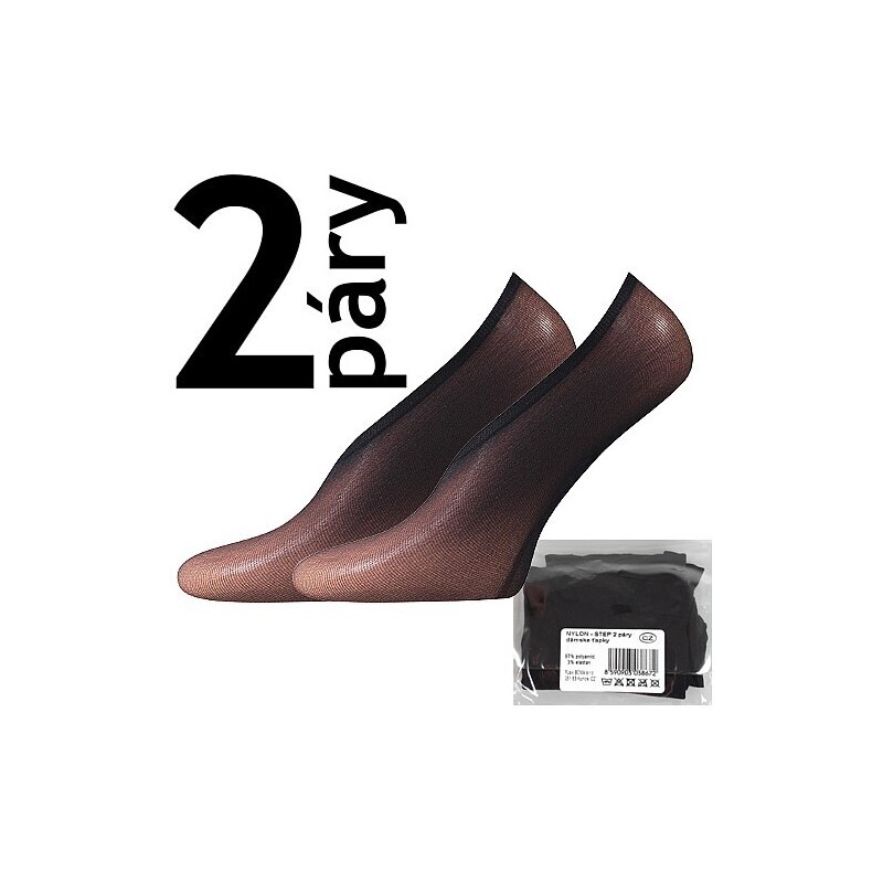 Fuski BOMA s.r.o. NYLON STEP 2páry 20 DEN punčochové ťapky Lady B 85409772