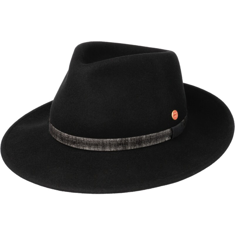 Luxusní černý klobouk Mayser - Monaco
