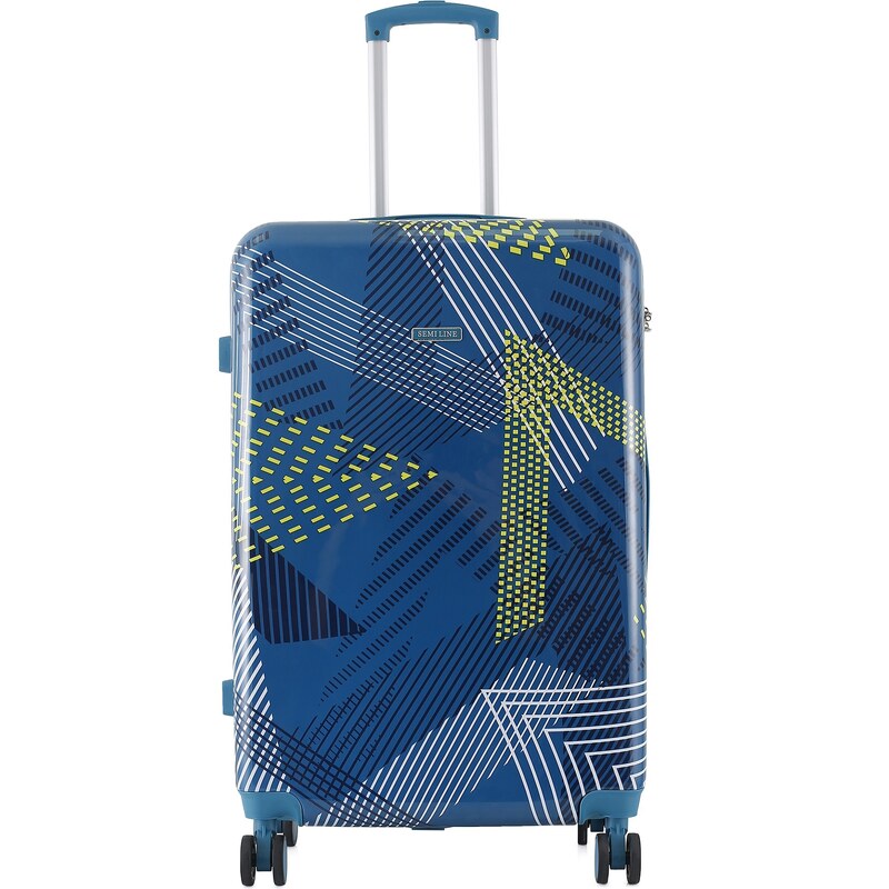 SEMI LINE Velký kufr T5652 Blue - bazar