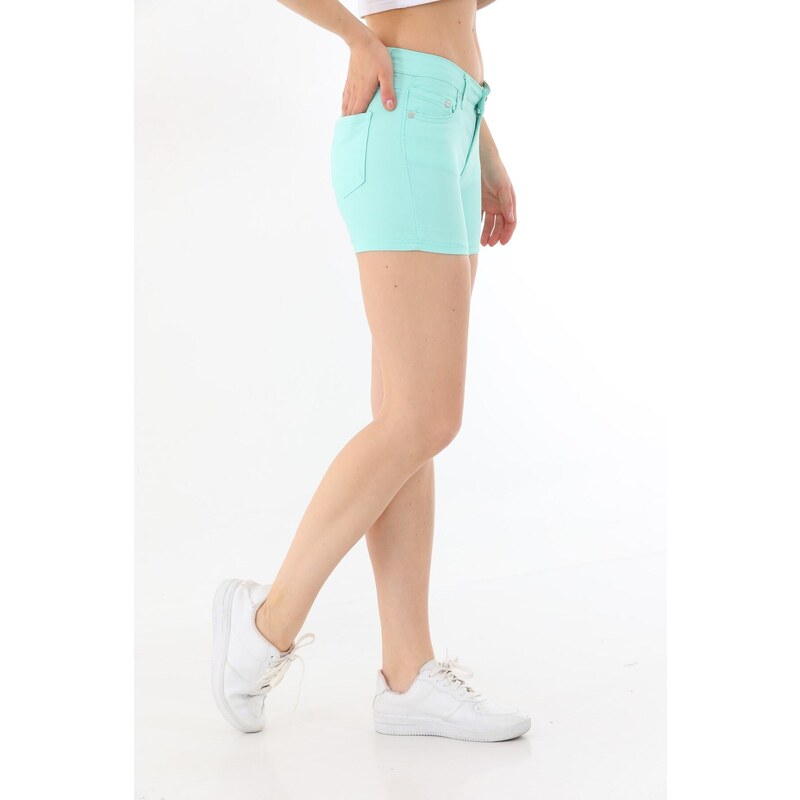 BİKELİFE Mini High Waist Lycra Stretchy Cotton Shorts & Bermuda