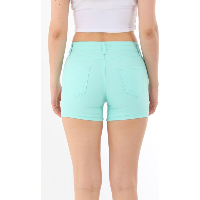 BİKELİFE Mini High Waist Lycra Stretchy Cotton Shorts & Bermuda