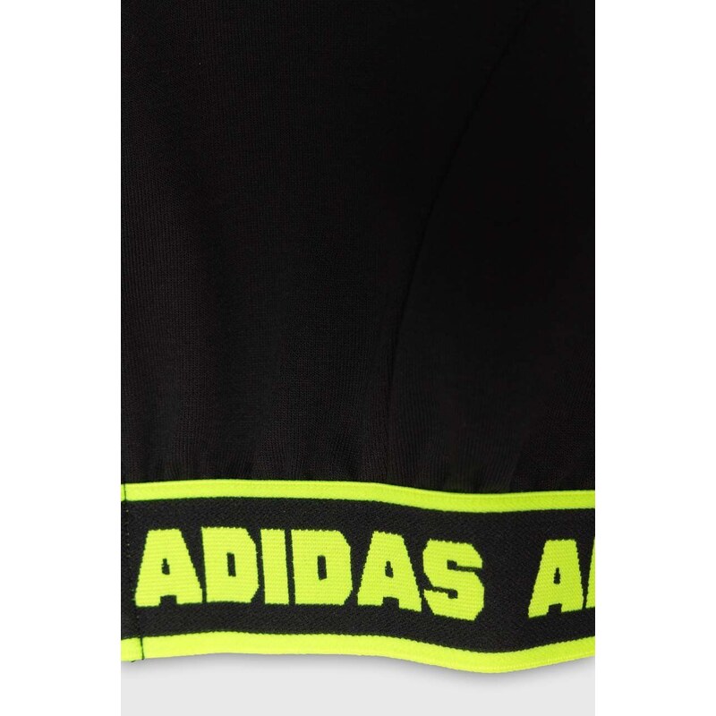 Dětská mikina adidas JG D CROP BMBER černá barva, s potiskem