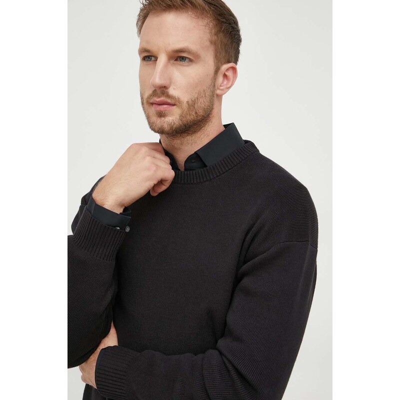Bavlněný svetr Calvin Klein Jeans černá barva