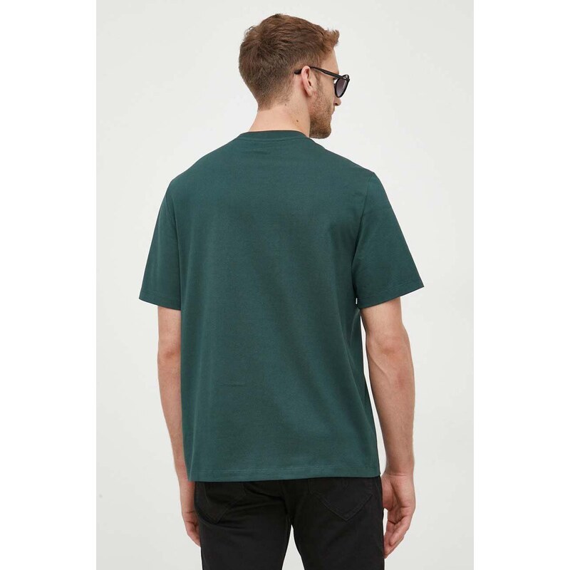Bavlněné tričko Michael Kors zelená barva, s potiskem