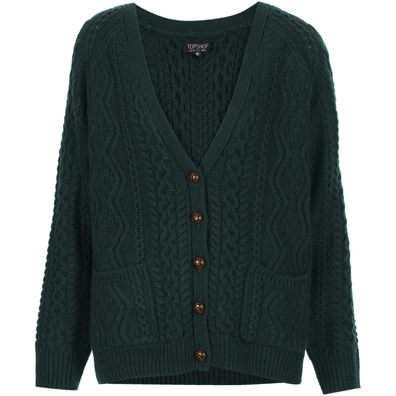 Topshop Knitted Cable Cardigan