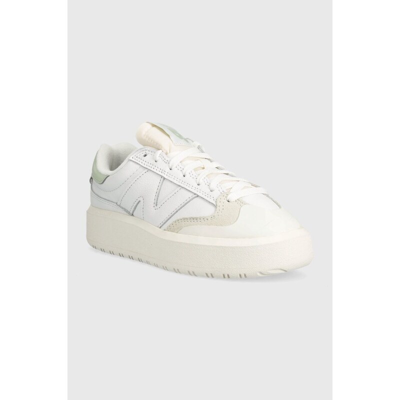 Kožené sneakers boty New Balance CT302SG bílá barva