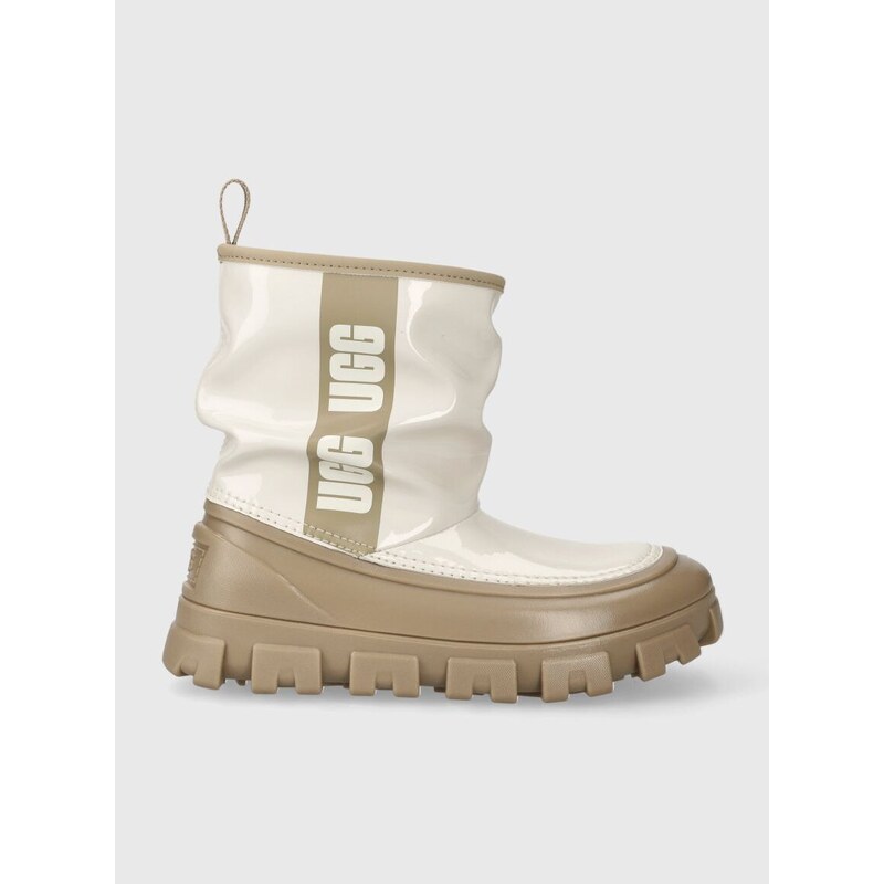 Dětské sněhule UGG KIDS CLASSIC BRELLAH MINI béžová barva