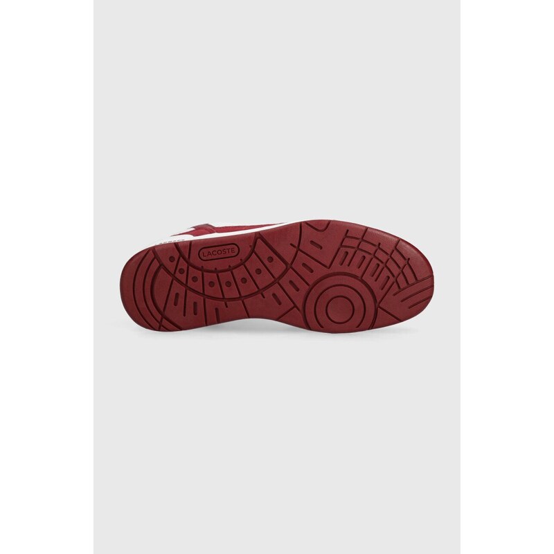 Kožené sneakers boty Lacoste Graphic Print T-Clip vínová barva, 46SMA0070