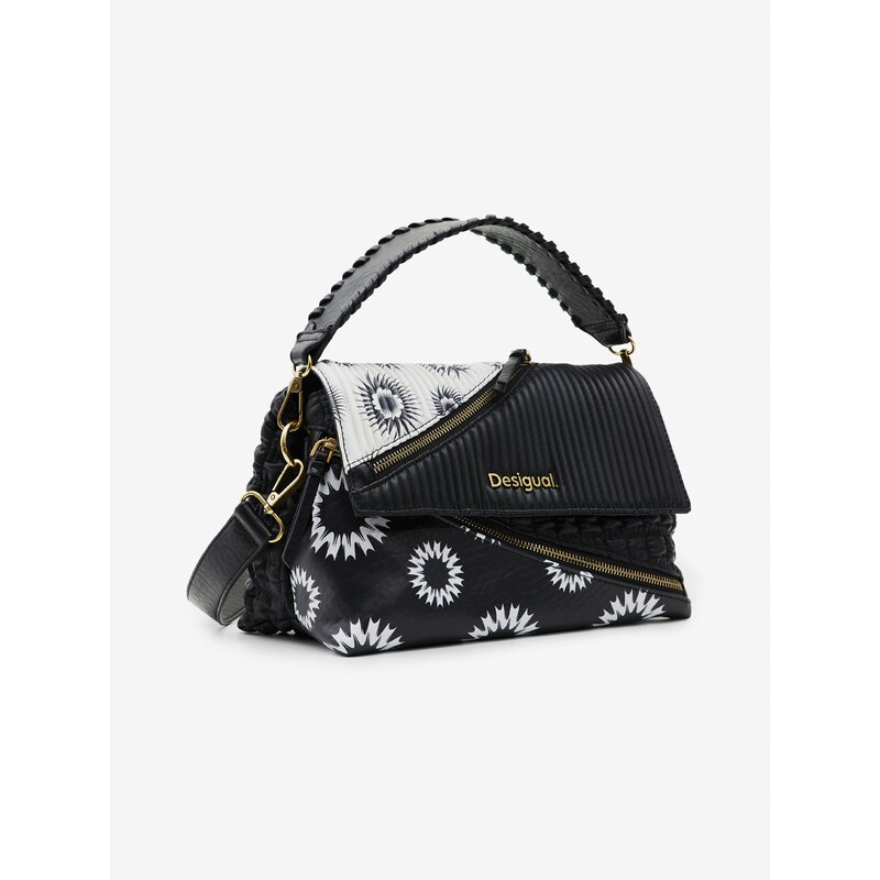 Černá dámská vzorovaná crossbody kabelka Desigual Altura Venecia 2.0 - Dámské