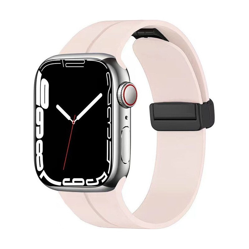 4wrist Silikonový řemínek s magnetickou sponou pro Apple Watch 42/44/45/49 mm - Pink