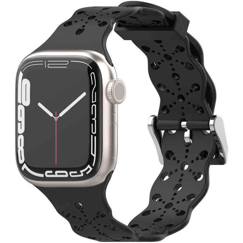 4wrist Silikonový řemínek pro Apple Watch 42/44/45/49 mm - Black