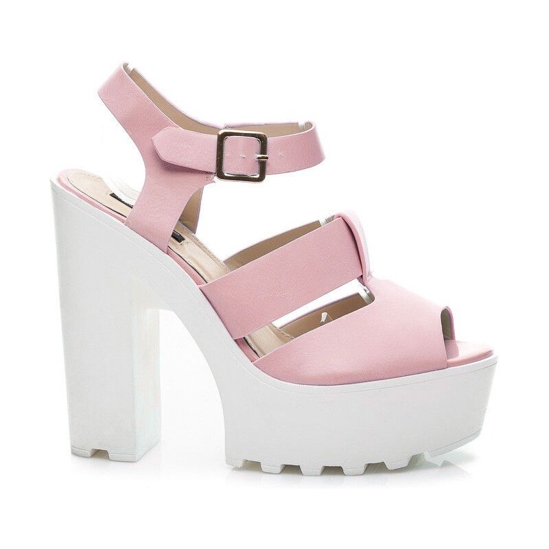 CNB Růžové stylové matné sandály 41