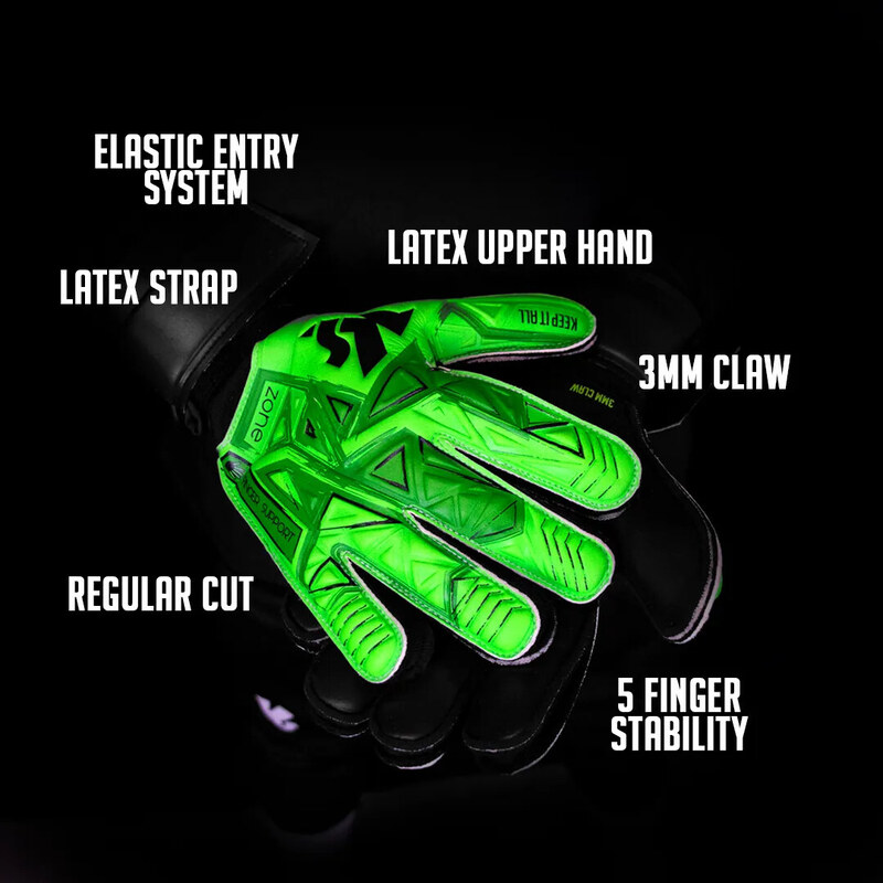 Brankářské rukavice KEEPERsport Zone RC Finger Support (green) ks10015-557