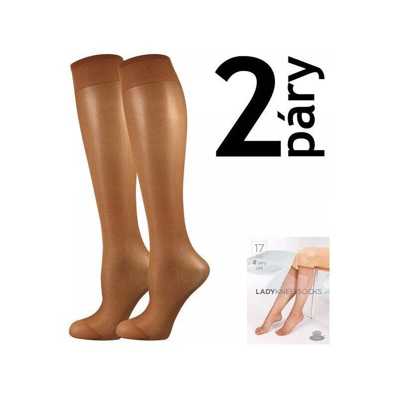 Fuski BOMA s.r.o. LADY knee-socks 17 DEN punčochové podkolenky Lady B 85520208