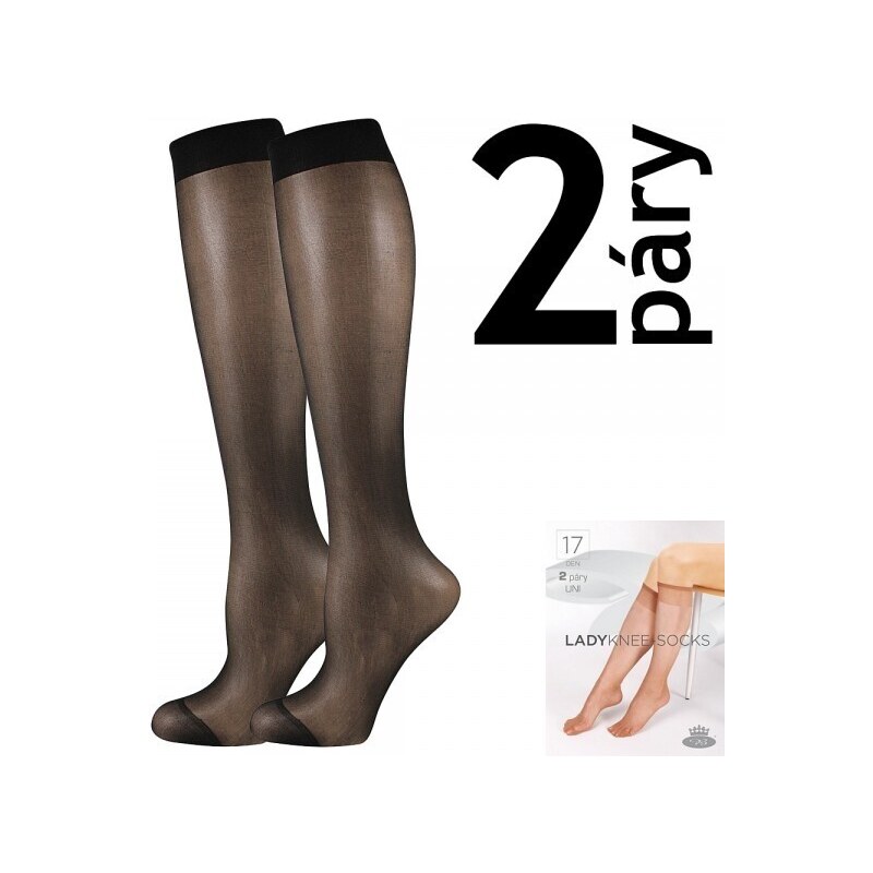 Fuski BOMA s.r.o. LADY knee-socks 17 DEN punčochové podkolenky Lady B 85520207