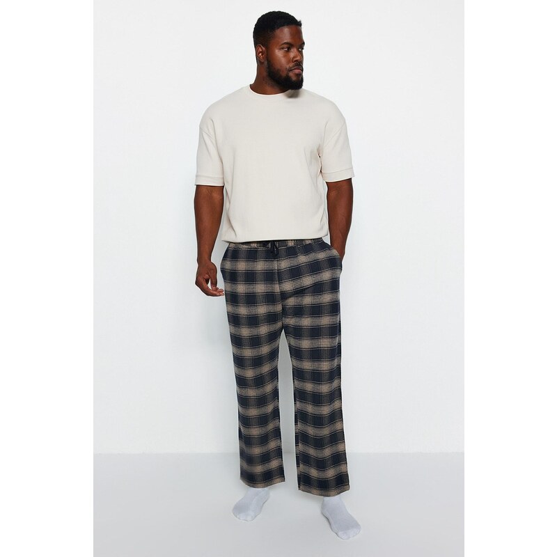 Trendyol Black Woven Plus Size Pajama Bottom