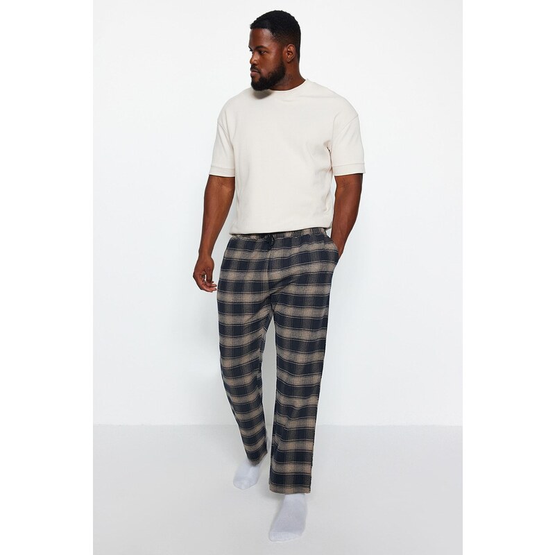 Trendyol Black Woven Plus Size Pajama Bottom