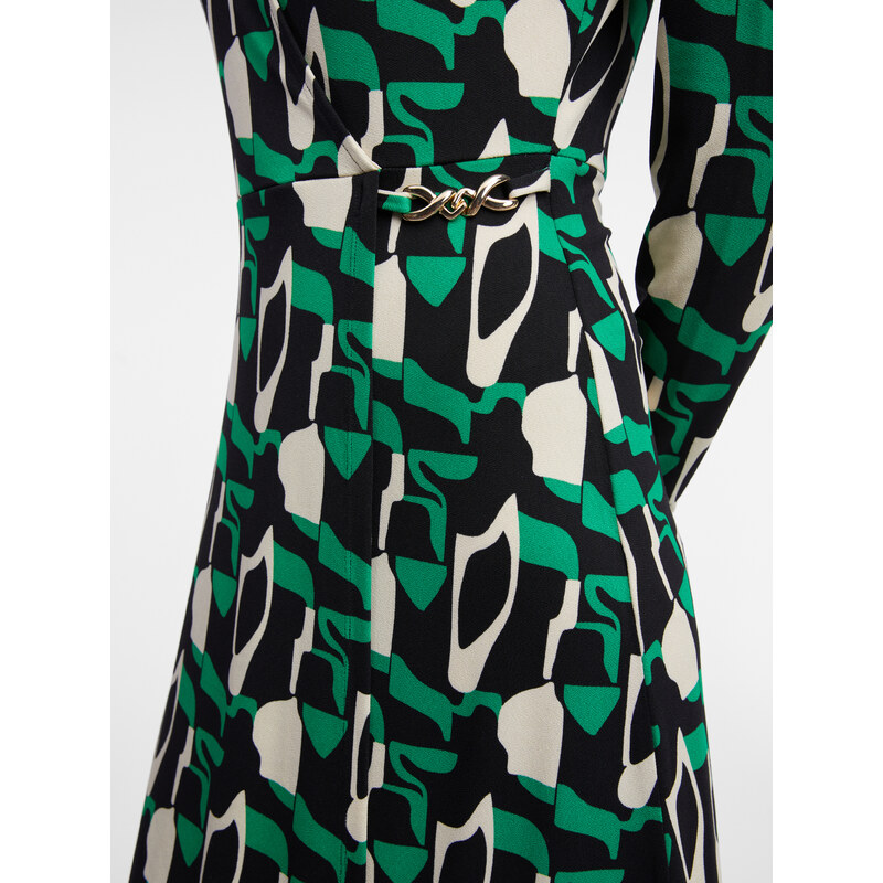 Orsay Zelené dámské vzorované šaty - Dámské