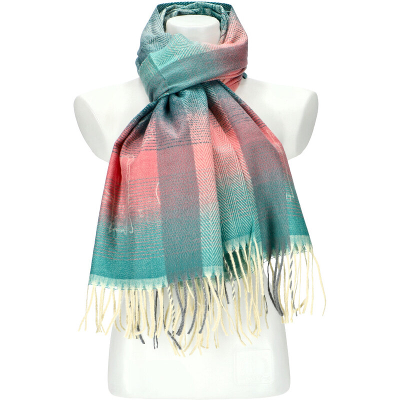 Cashmere Dámská barevná teplá dlouhá zimní šála 201x62 cm motiv M2 85494885